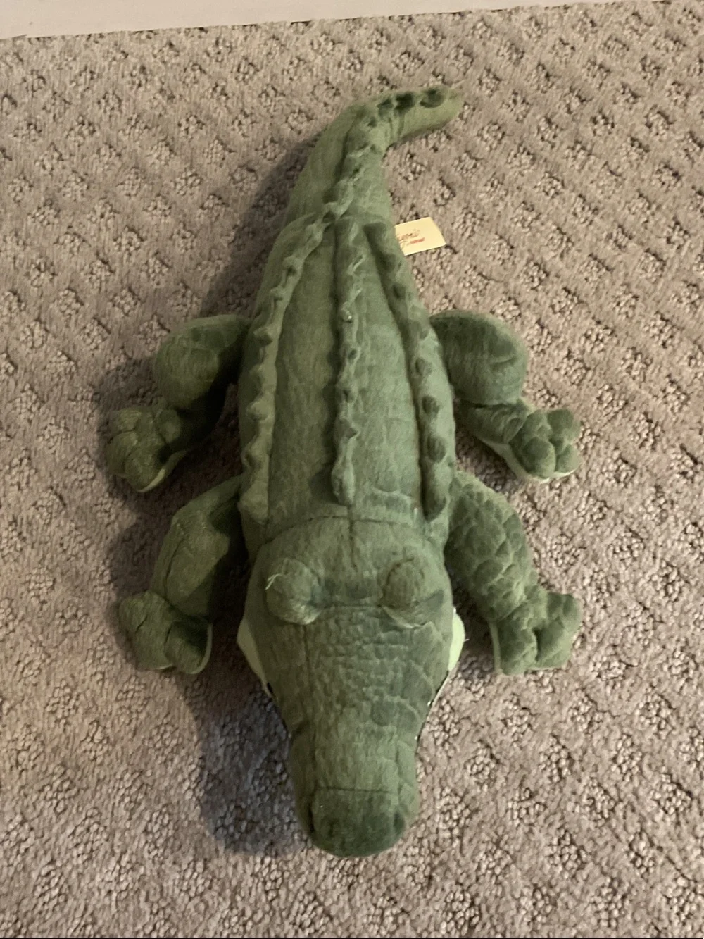 Green Plush Alligator Habitat Toy - Soft Reptile Accessory